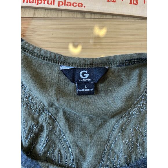 Y2K GUESS Women's Angel Wings VTG Sequins T Tee Shirt Camouflage Grunge Fairy S - Picture 8 of 11